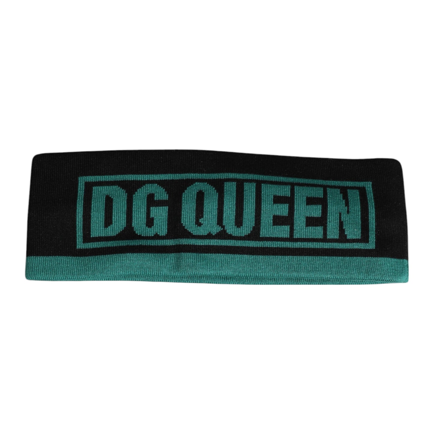 Bonnet bandeau en tricot de soie noire DG Queen