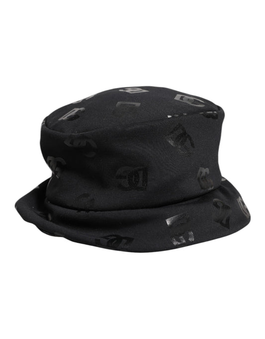 Bob jacquard en polyester noir avec monogramme DG