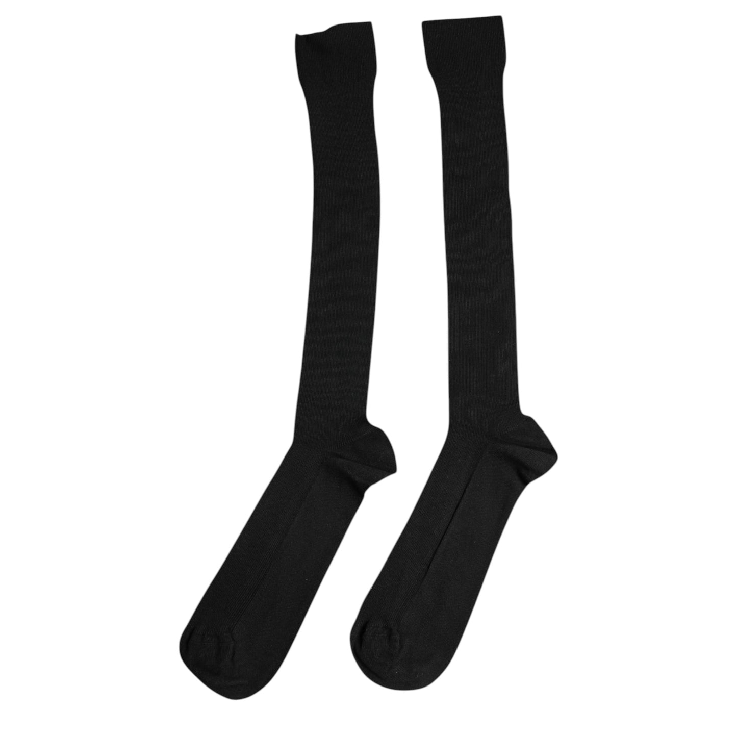 Chaussettes mi-mollet noires à logo en viscose