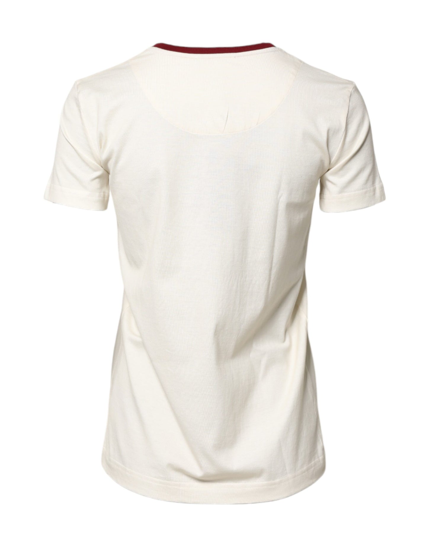 Camiseta de manga corta con estampado de algodón blanco