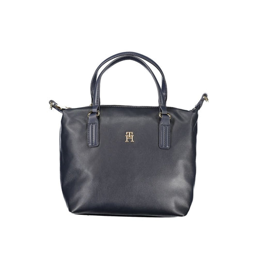 Sac à main en polyester bleu