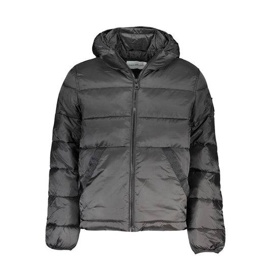 Chaqueta elegante con capucha para hombre y detalles en contraste