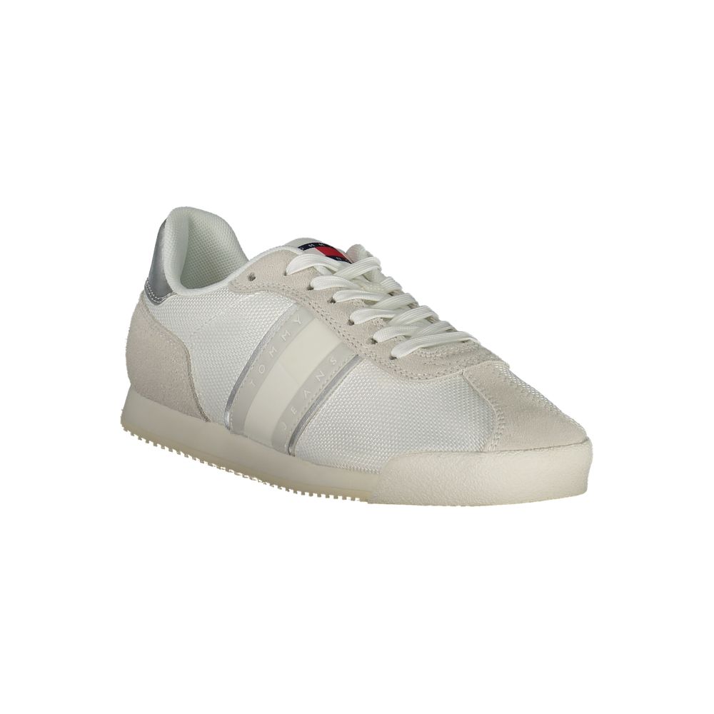 Baskets blanches en polyester pour femmes