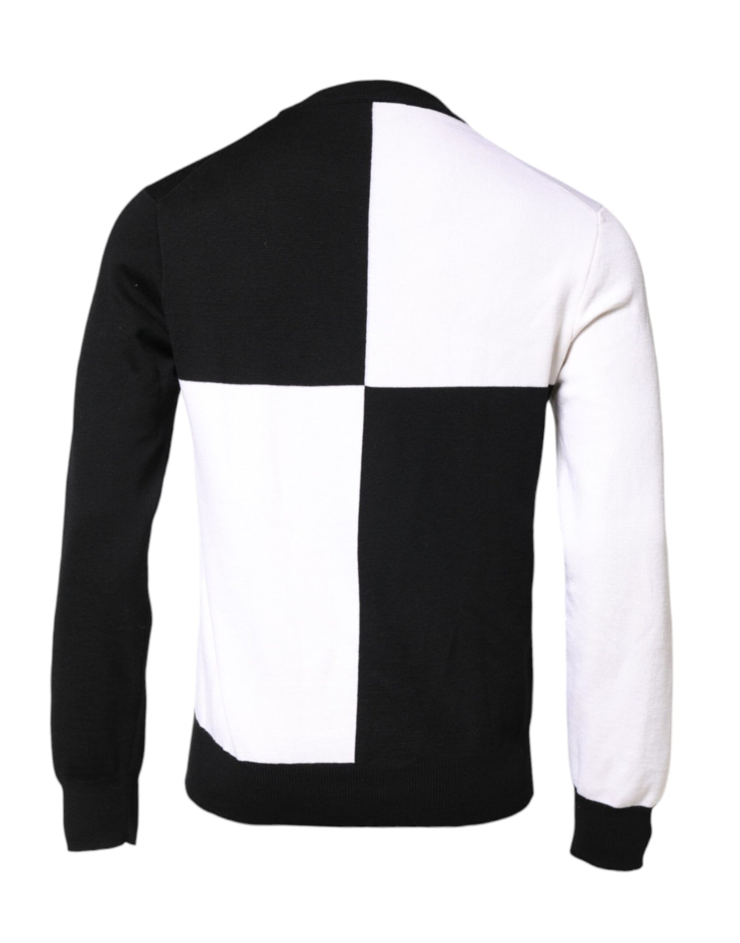 Pull en tricot noir et blanc avec logo imprimé