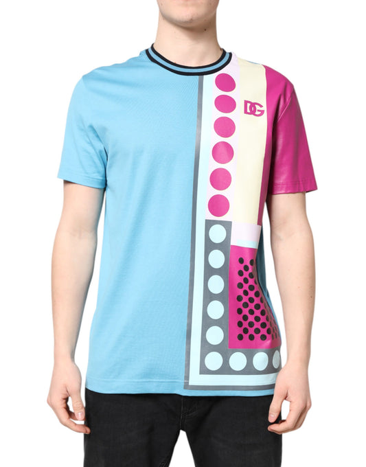 T-shirt à manches courtes avec logo imprimé multicolore