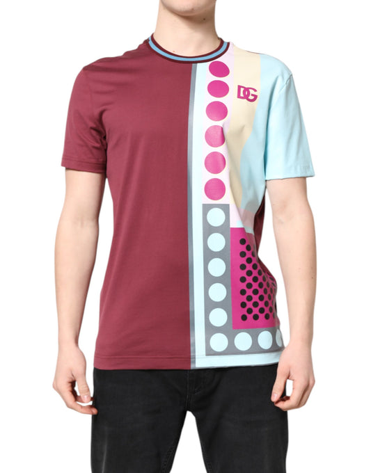T-shirt à manches courtes avec logo imprimé multicolore