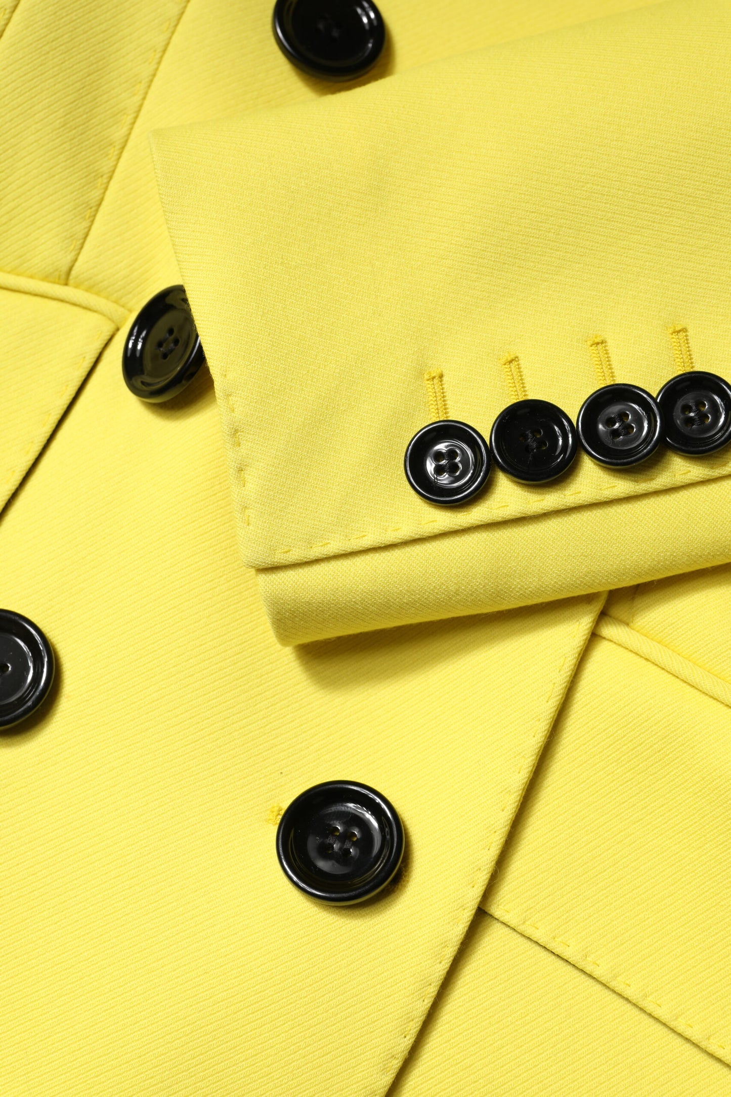 Trench-coat jaune à double boutonnage