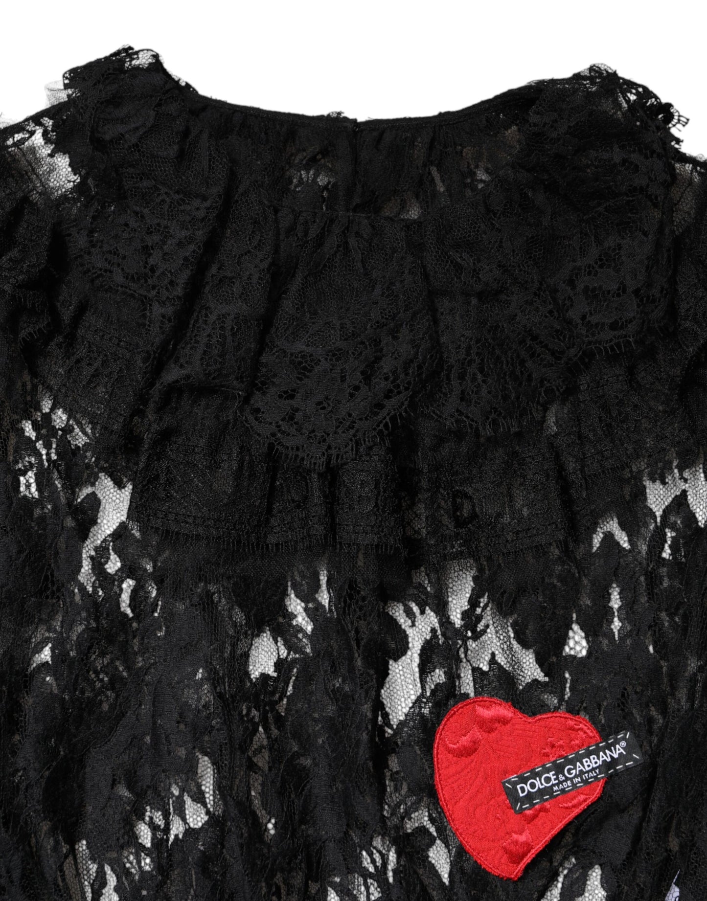 Blusa de mujer con encaje floral de algodón negro