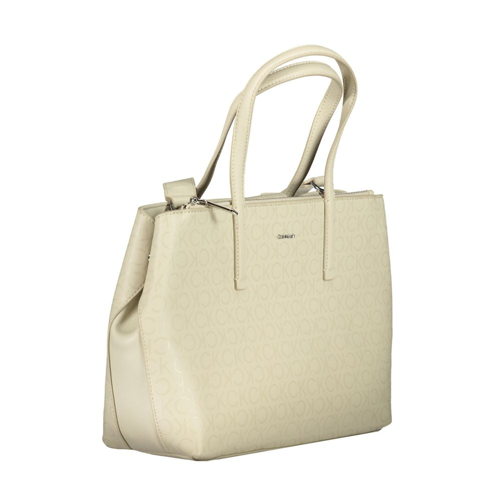 Sac à main en polyester beige