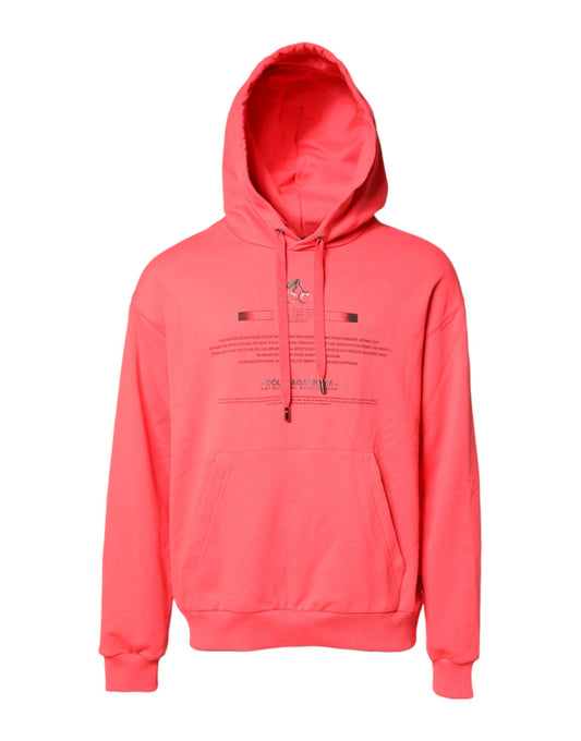 Red Logo Printed Hooded Sweatshirt Sweater