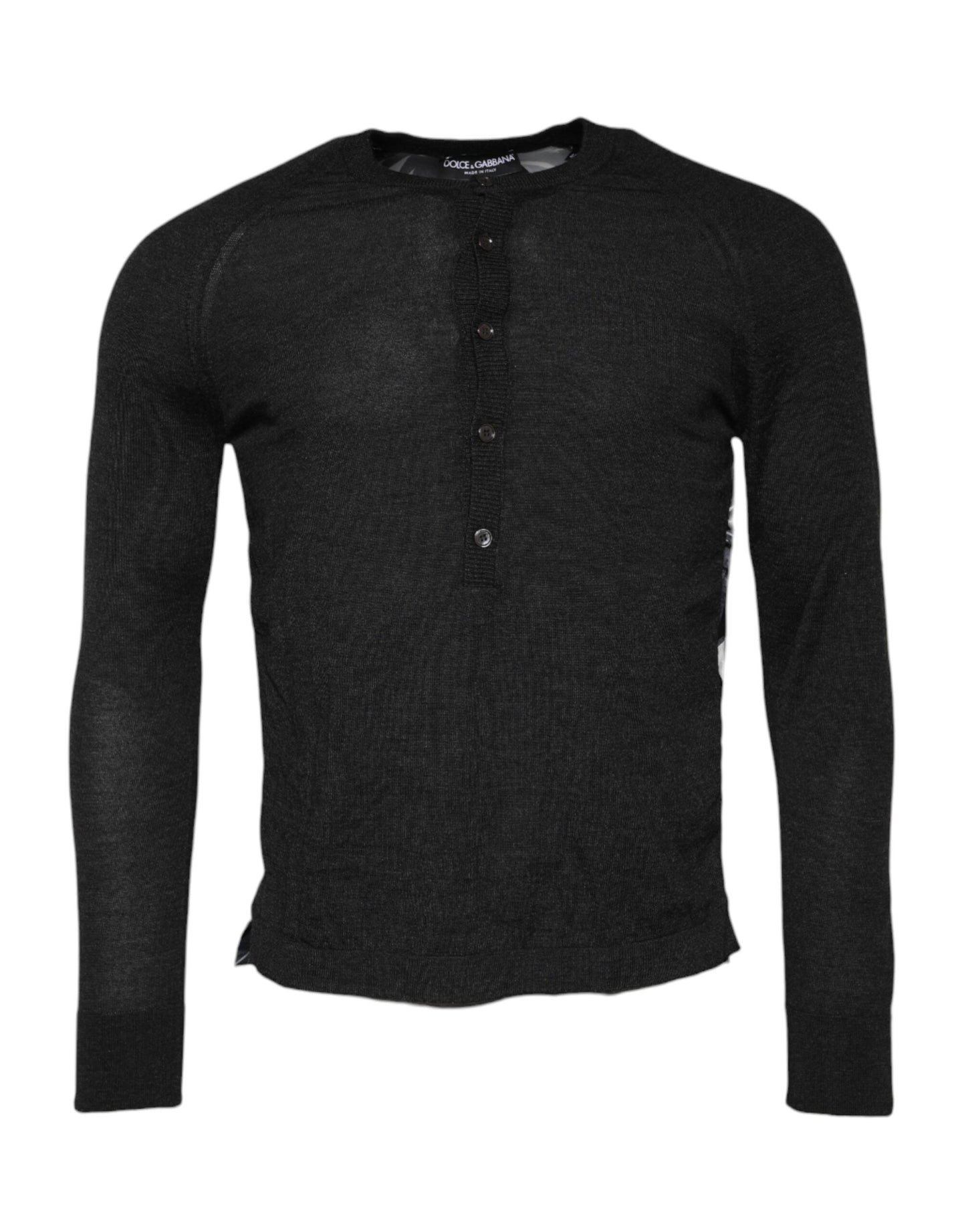 Pull en maille imprimé noir pour homme