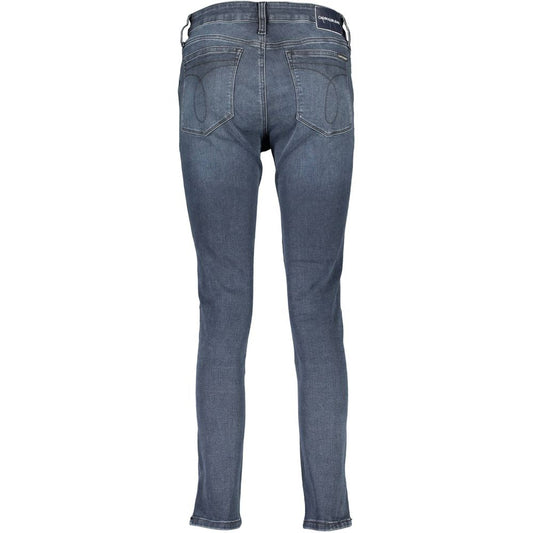 Jean femme en coton bleu