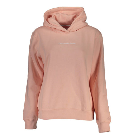 Sudadera elegante de polar con capucha rosa