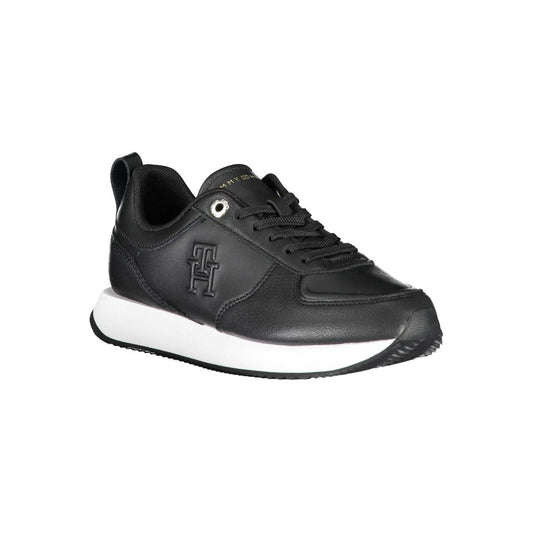 Zapatillas deportivas de piel negra para mujer