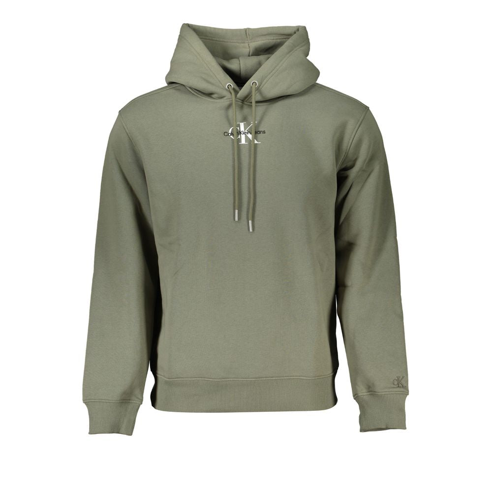 Sudadera con capucha de polar verde chic