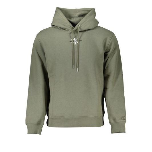 Sudadera con capucha de polar verde chic