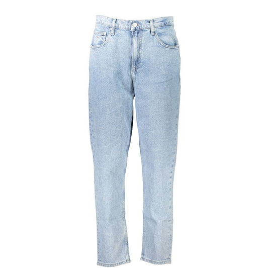 Jean femme en coton bleu clair