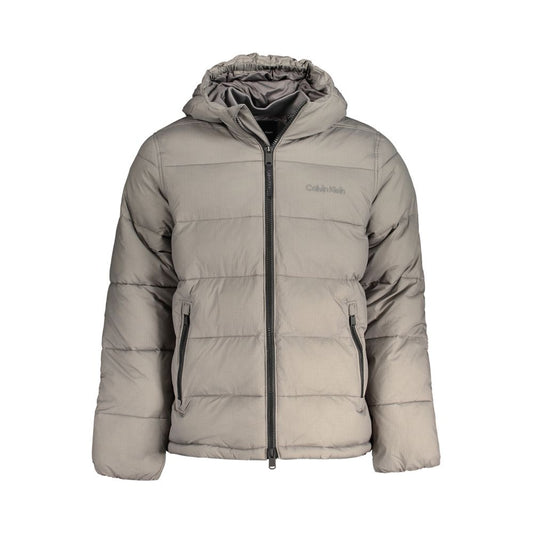 Chaqueta de nailon gris