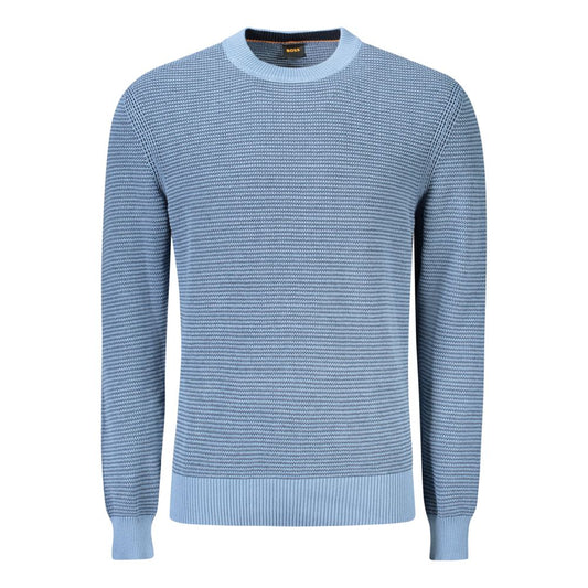 Suéter de algodón azul para hombre