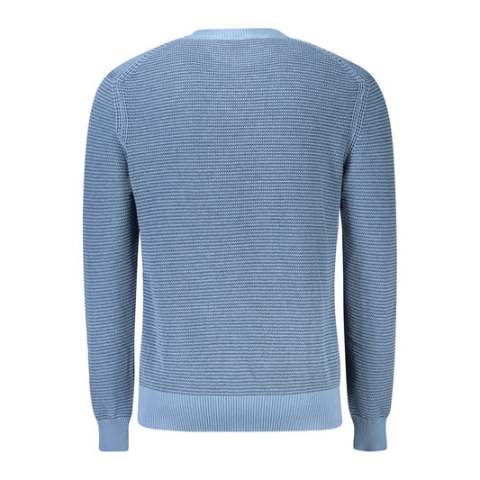 Suéter de algodón azul para hombre