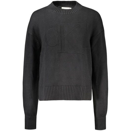 Suéter de algodón negro para mujer