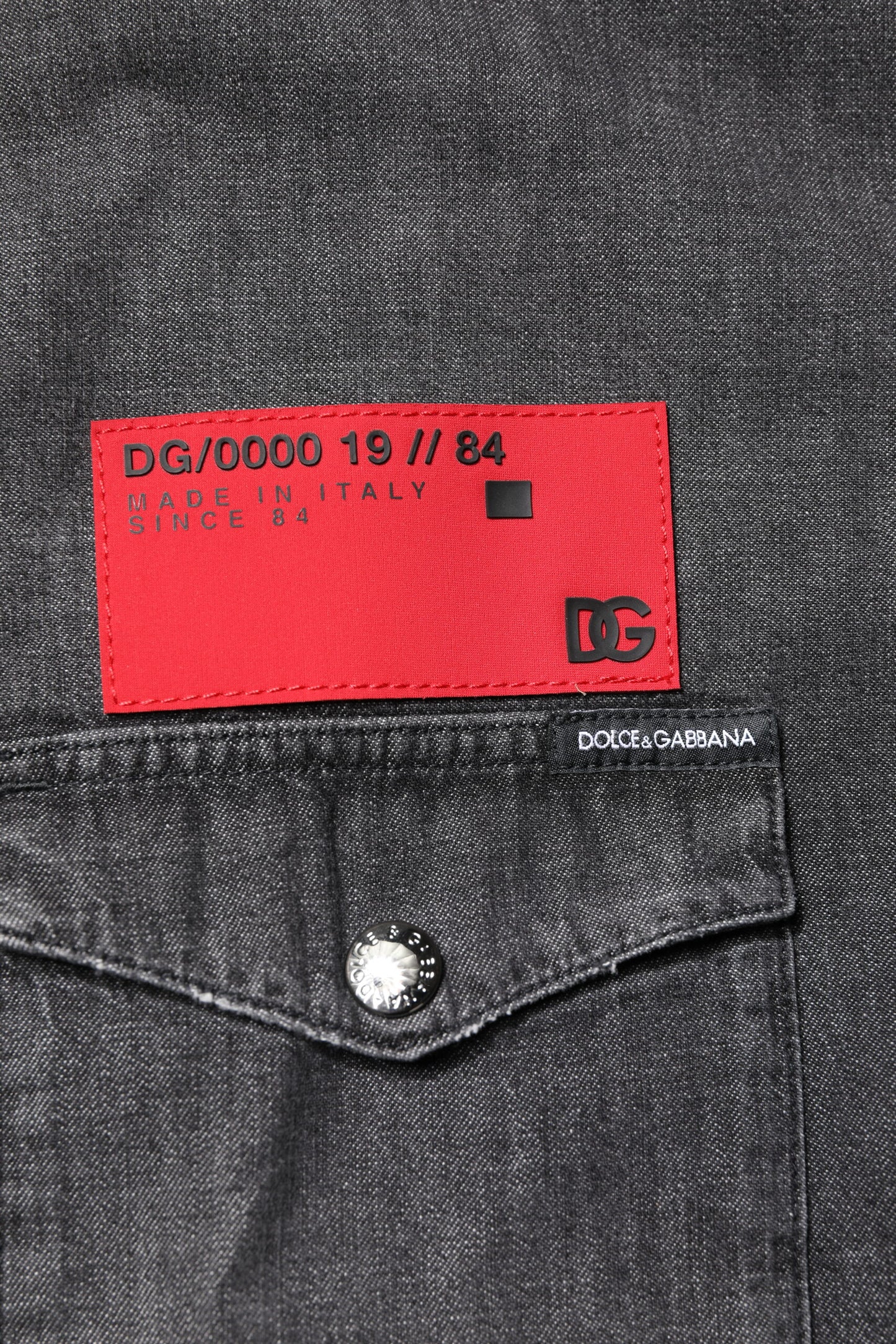 Camisa vaquera gris de manga larga con botones