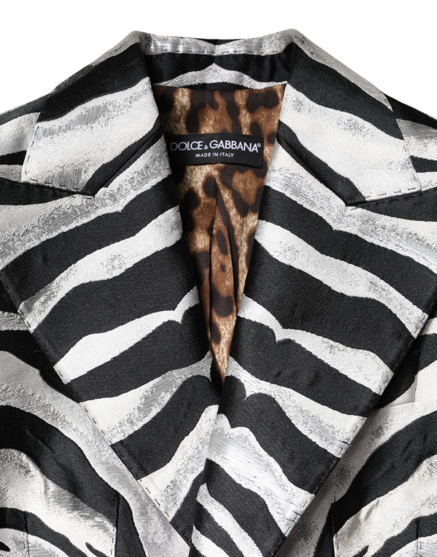Chaqueta blazer de poliéster blanco y negro para mujer