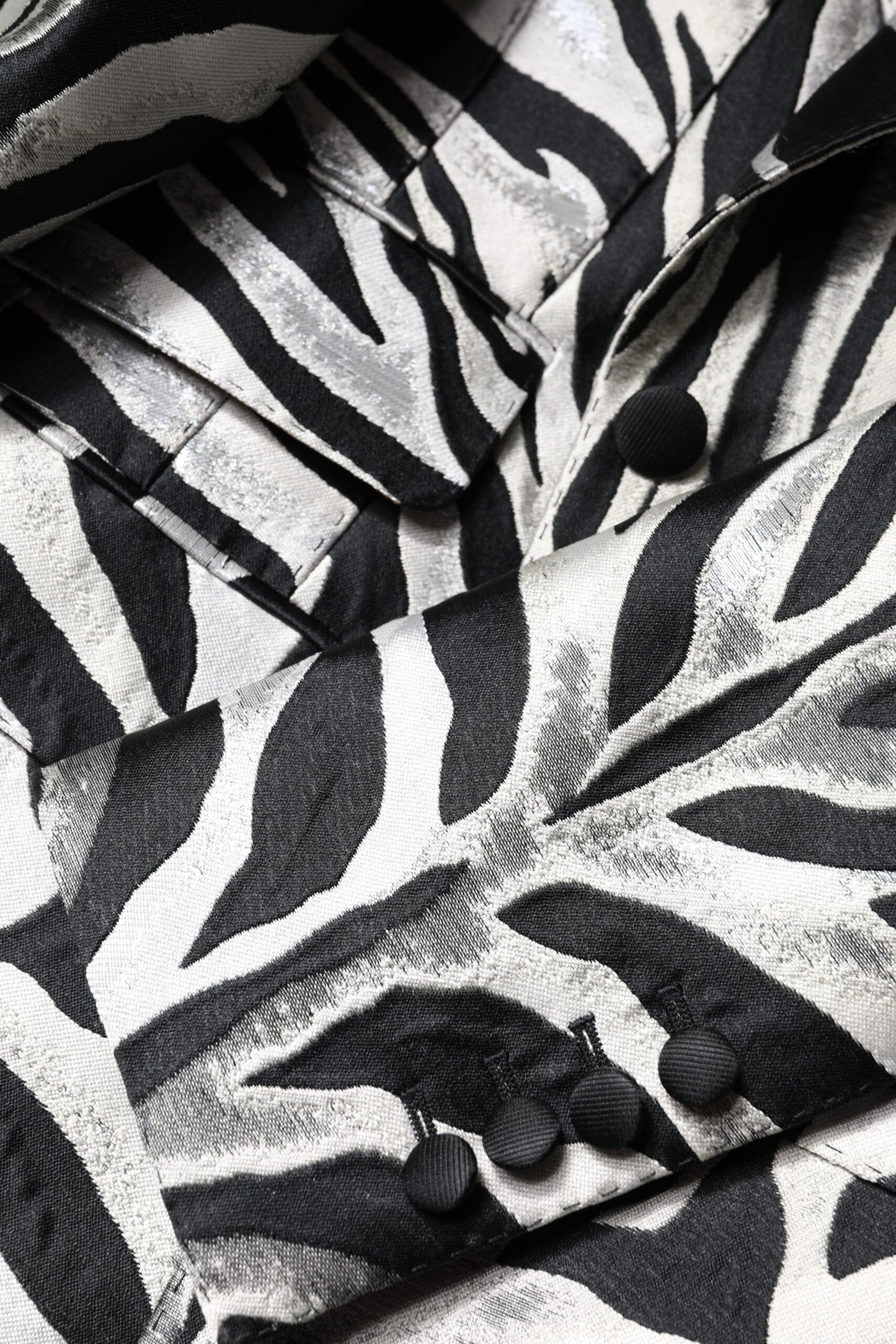 Chaqueta blazer de poliéster blanco y negro para mujer