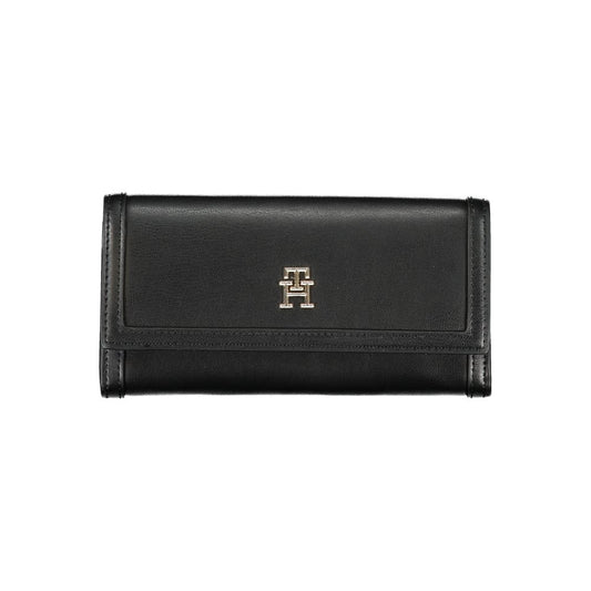 Elegante cartera negra de dos compartimentos