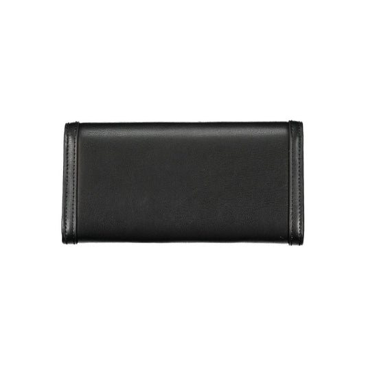 Elegante cartera negra de dos compartimentos