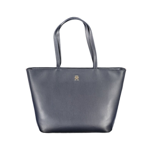 Sac à main en polyester bleu