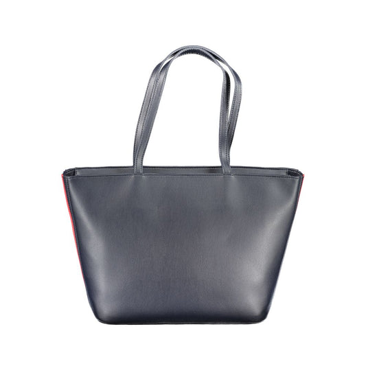 Sac à main en polyester bleu