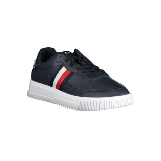 Blue Leather Men Sneaker