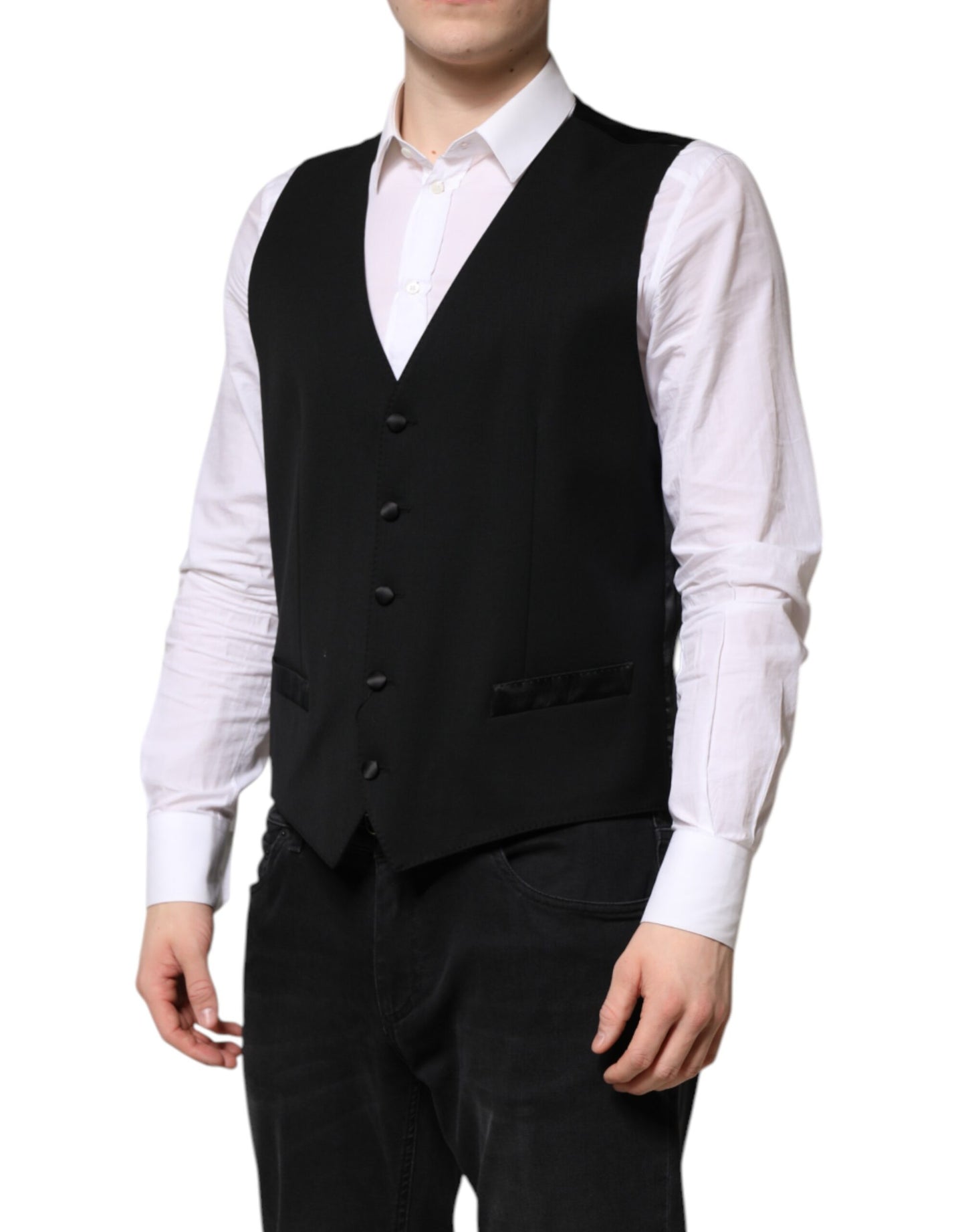 Gilet en laine noire pour homme