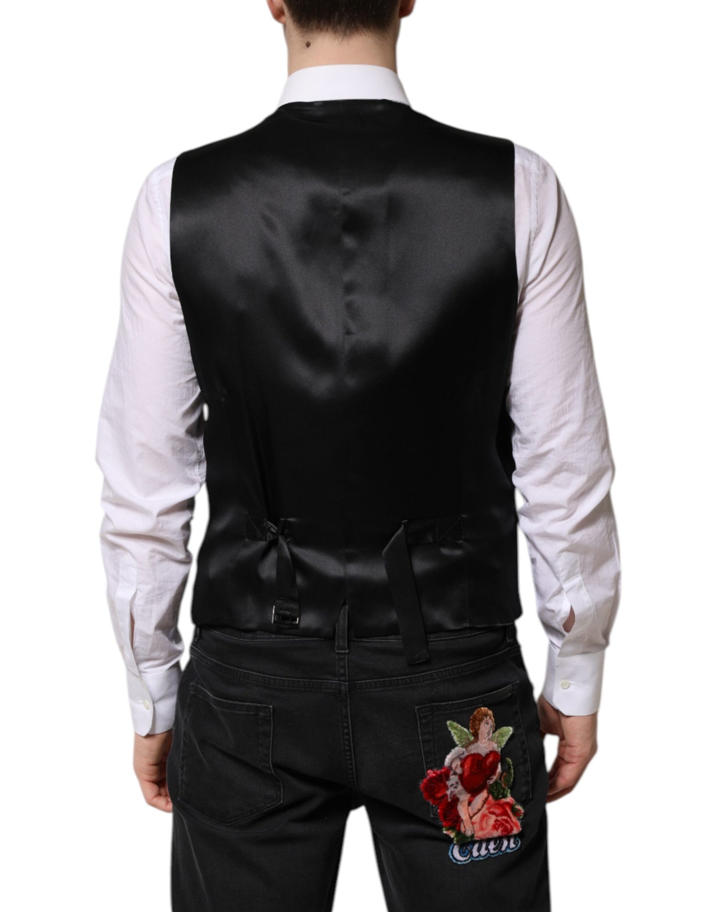 Gilet en laine noire pour homme