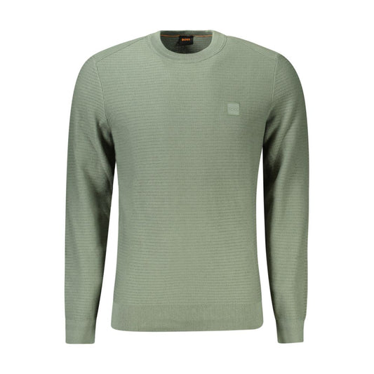Suéter de algodón verde para hombre
