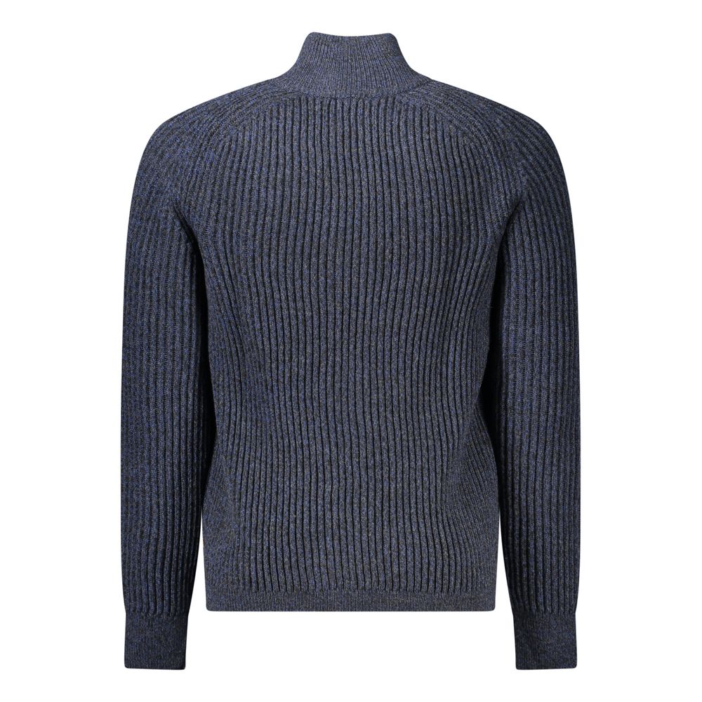 Cardigan homme en laine bleue