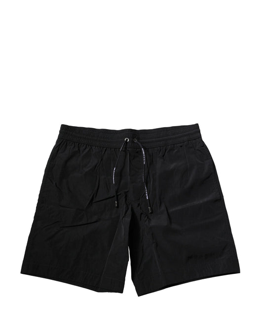 Maillot de bain short homme en polyester noir