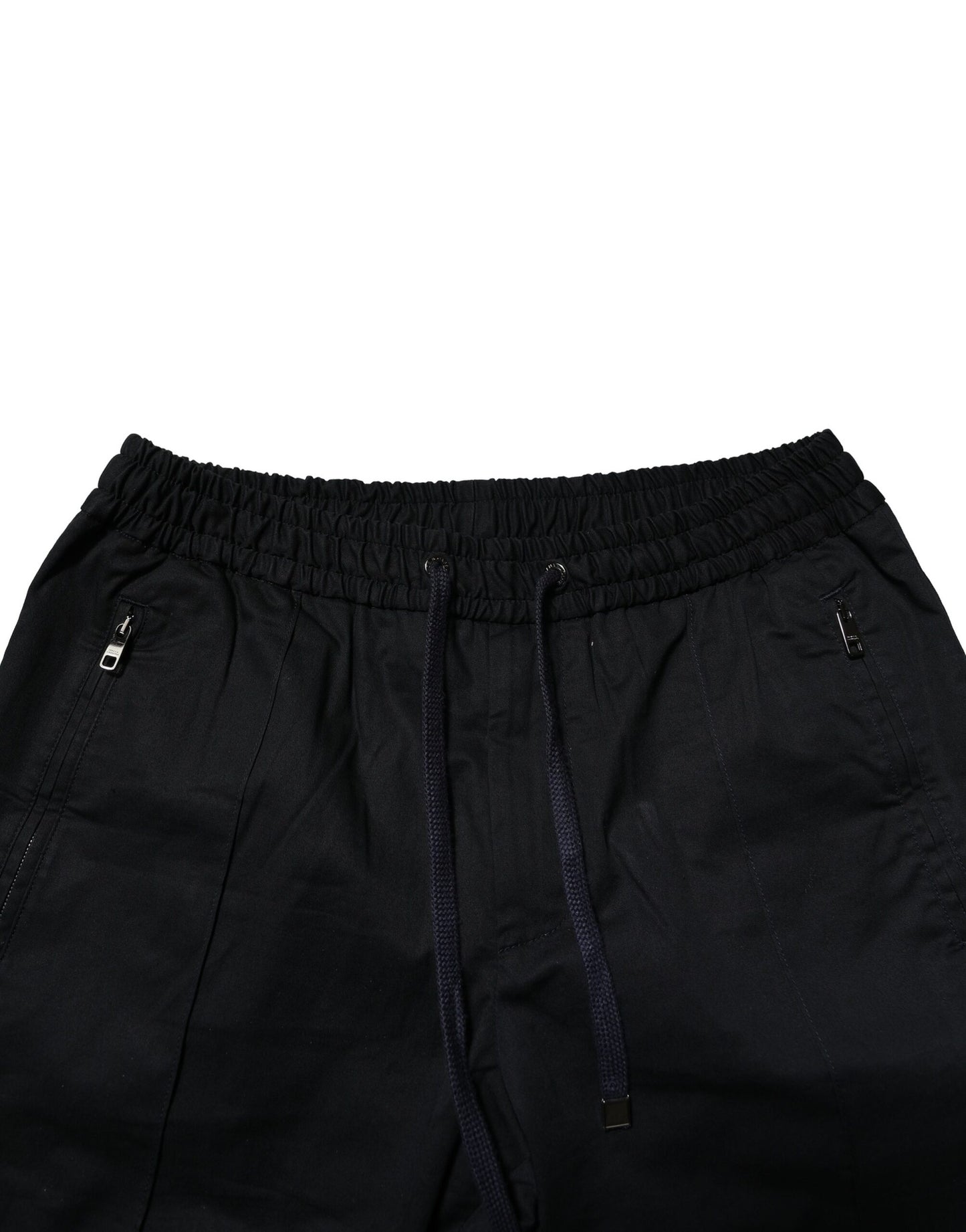 Pantalones deportivos de cintura media de algodón negro