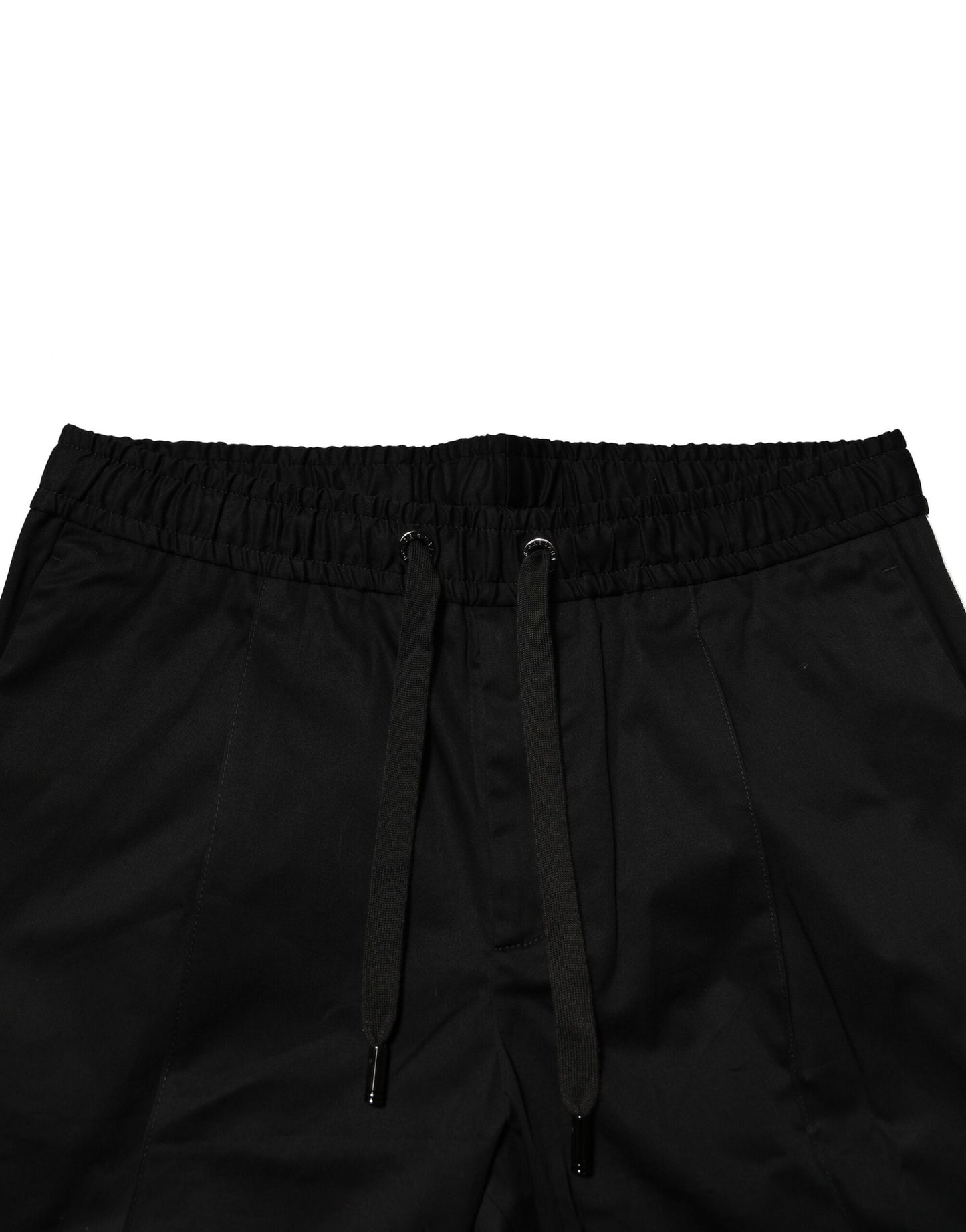 Pantalones deportivos de cintura media de algodón negro