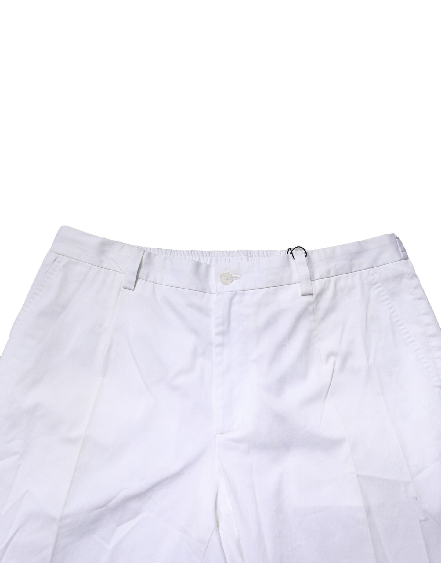 Vestido de algodón blanco, pantalones formales ajustados