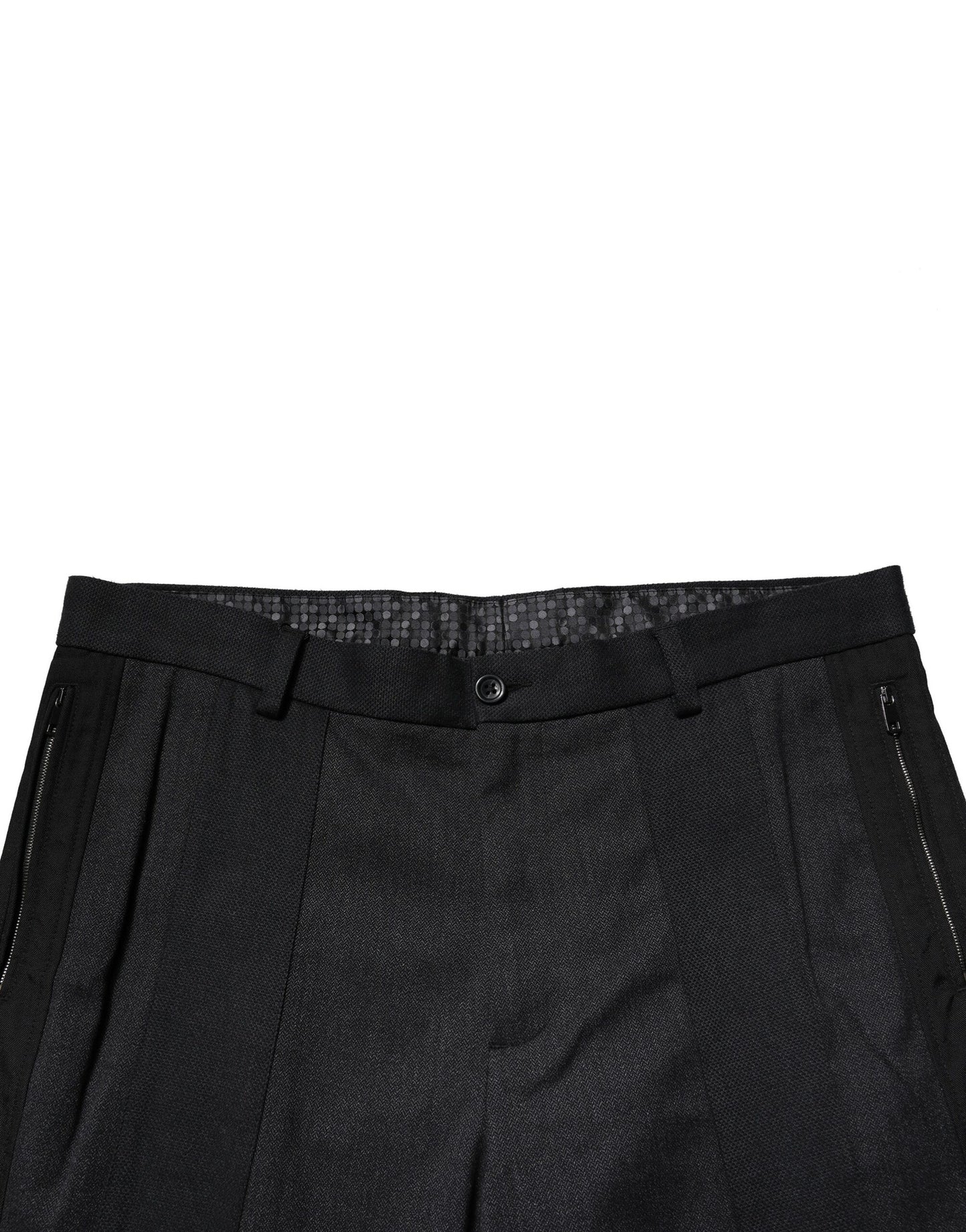 Pantalones formales ajustados de algodón negro