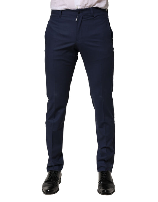 Pantalones formales de vestir de lana azul oscuro