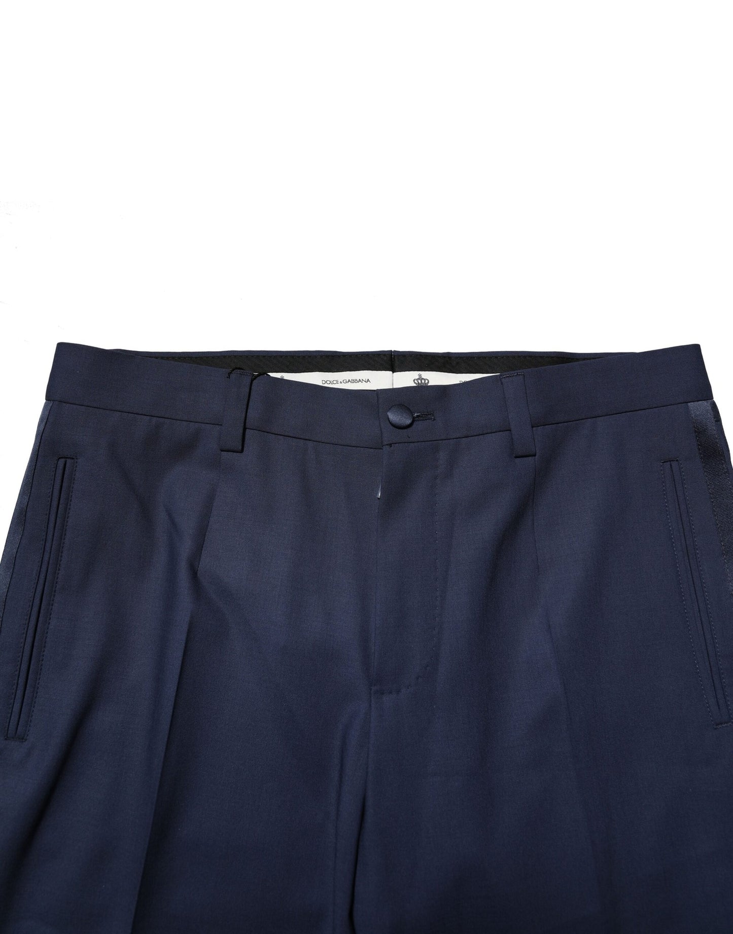 Pantalones formales de vestir de lana azul oscuro