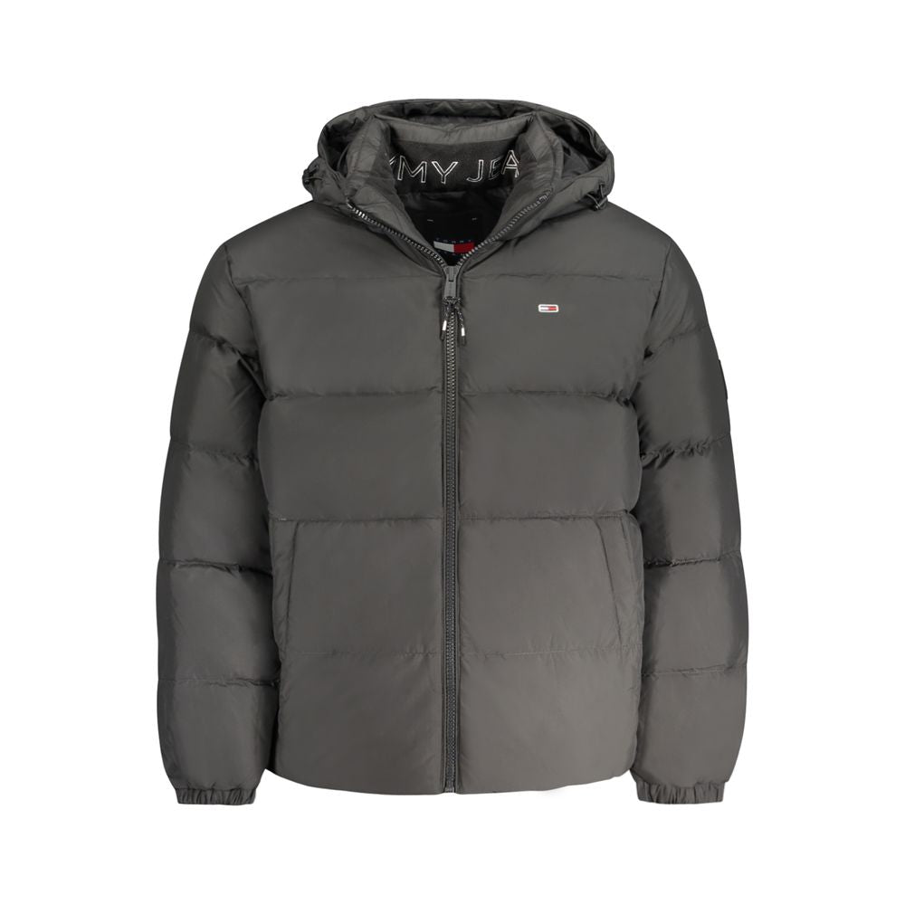 Chaqueta de poliéster negra para hombre
