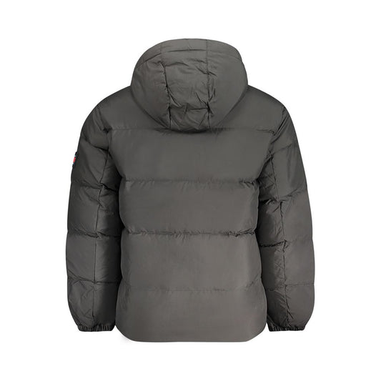 Chaqueta de poliéster negra para hombre