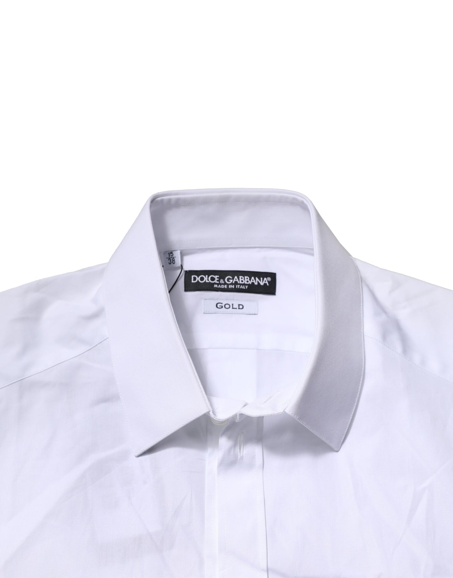Camisa informal de algodón blanco de manga corta GOLD