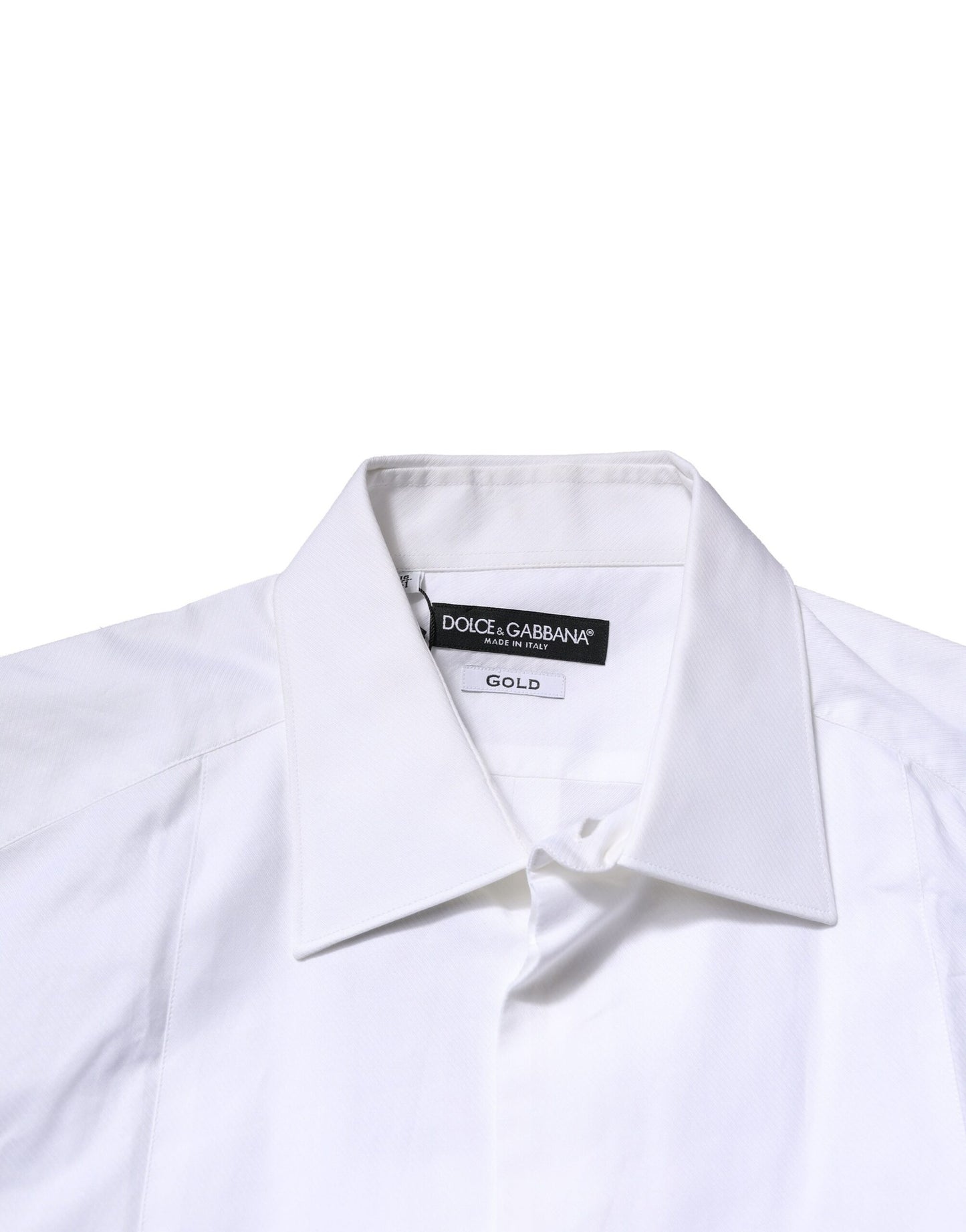 Camisa formal para hombre de popelina de algodón con pechera blanca dorada