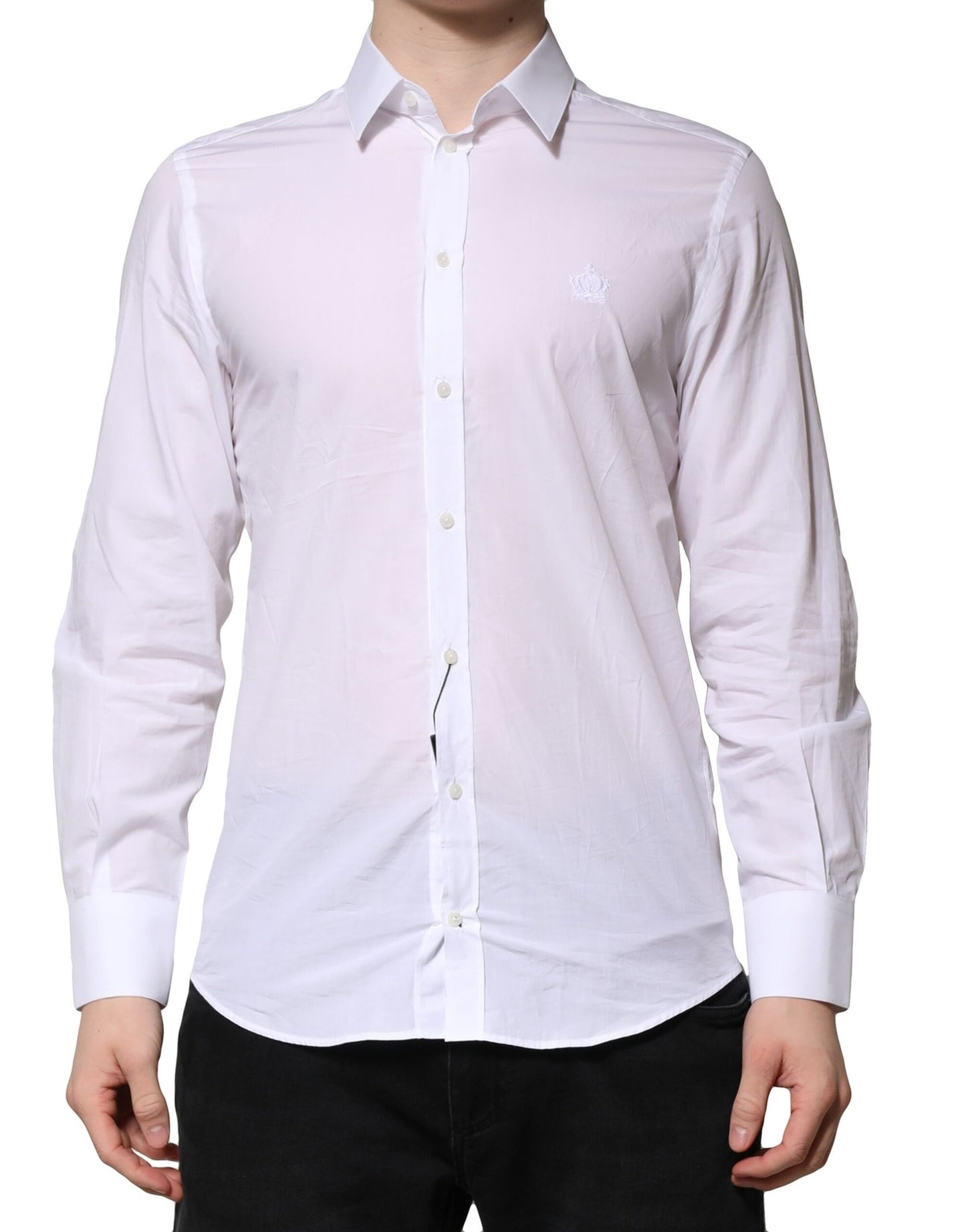 Camisa formal de manga larga MARTINI blanca para hombre