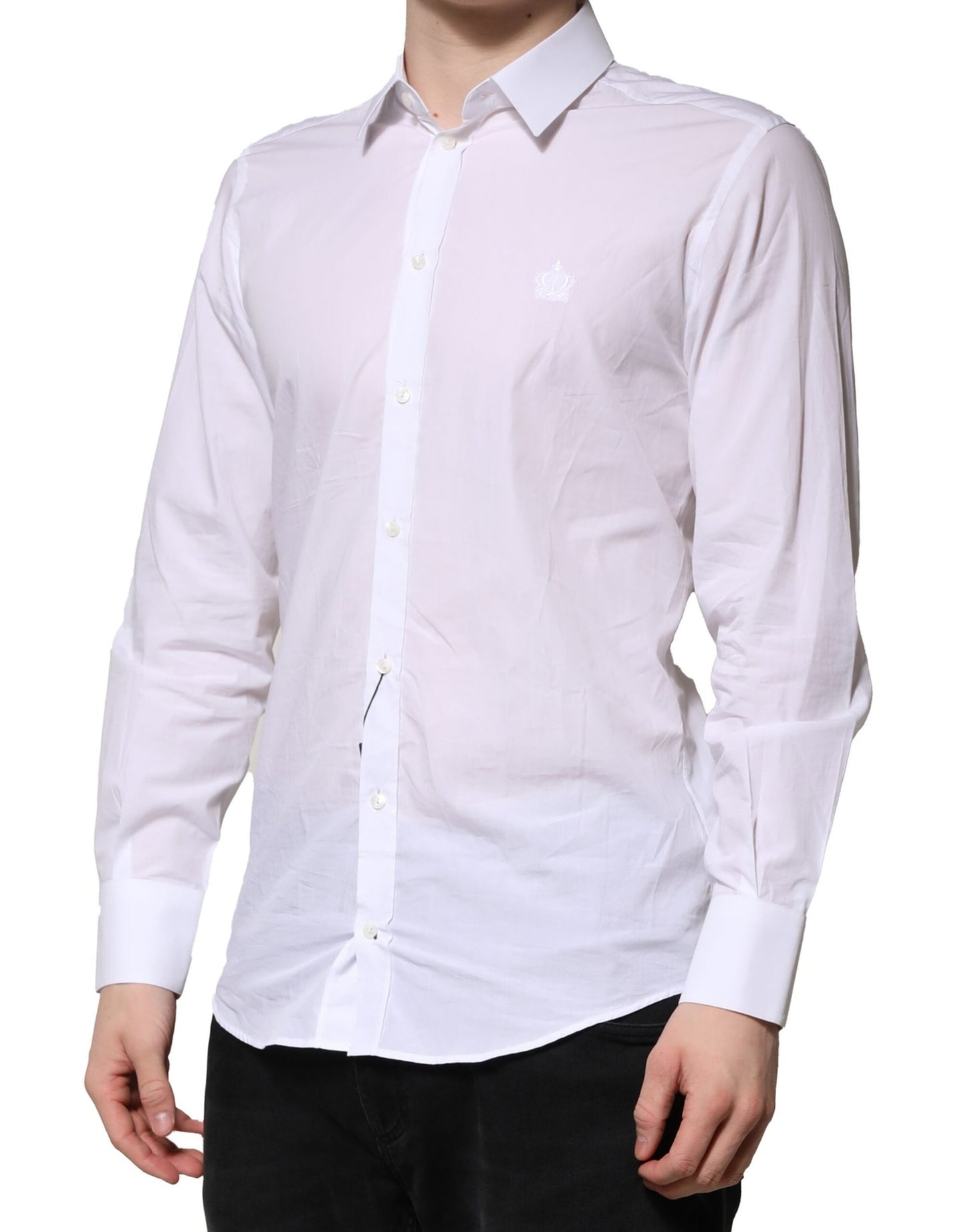 Camisa formal de manga larga MARTINI blanca para hombre